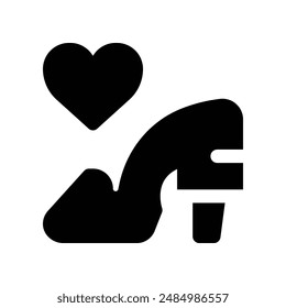 high heels icon. vector glyph icon for your website, mobile, presentation, and logo design.