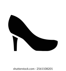 High Heels Icon. Vector Illustration of Women's High Heel Shoes. isolated on white background.