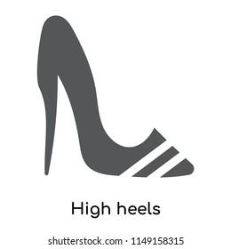 High heels icon vector isolated on white background for your web and mobile app design, High heels logo concept