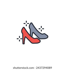 High heels icon. vector.Editable stroke.linear style sign for use web design,logo.Symbol illustration.