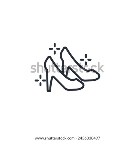 High heels icon. vector.Editable stroke.linear style sign for use web design,logo.Symbol illustration.