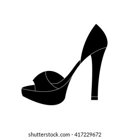 High heels illustration. Shoes illustration. Shoes icon. Vector illustration
