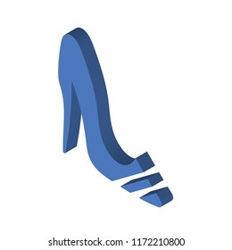 High heels isometric left top view 3D icon