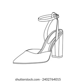  High Heels ladies shoe vector illustration

