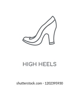 High Heels linear icon. High Heels concept stroke symbol design. Thin graphic elements vector illustration, outline pattern on a white background, eps 10.