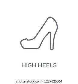 High heels linear icon. Modern outline High heels logo concept on white background from Luxury collection. Suitable for use on web apps, mobile apps and print media.