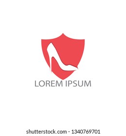 High heels logo design. Fashion and Feminine logo design template.