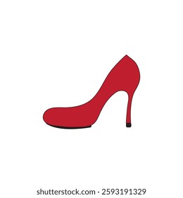 high heels logo icon illustration flat