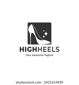 High heels logo, suitable as a logo for your brand which operates in the fashion and beauty sector