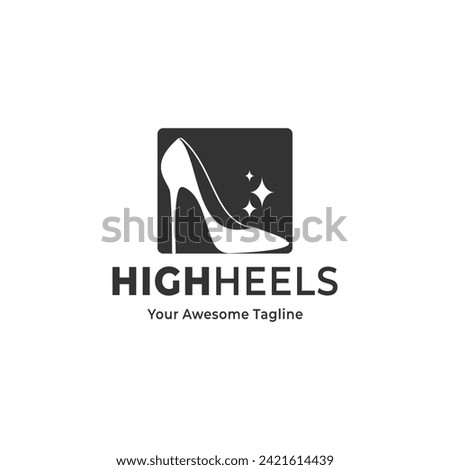 High heels logo, suitable as a logo for your brand which operates in the fashion and beauty sector