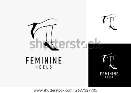 High heels logo symbol icon design