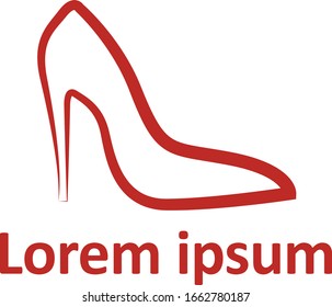 Diseño de vectores con logotipo de tacones altos