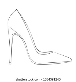 High Heels Umriss stype Vektor Design Element , Illustration