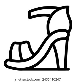 High heels pair icon outline vector. Modish classy shoes collection. Shopping voguish footwear