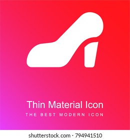 High heels red and pink gradient material white icon minimal design