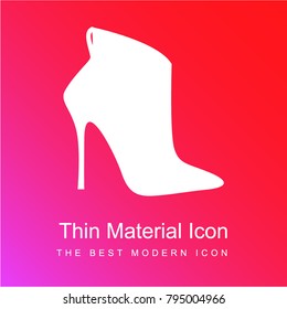 High Heels red and pink gradient material white icon minimal design