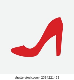 High heels shoe vector icon, Women's shoe glyph icon. Symbol, logo illustration.Woman shoes vector icons isolated on pink background.Fashion footwear design.