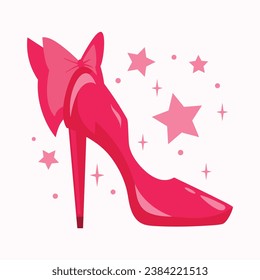 High heels shoe vector icon, Women's shoe glyph icon. Symbol, logo illustration.Woman shoes vector icons isolated on pink background.Fashion footwear design.