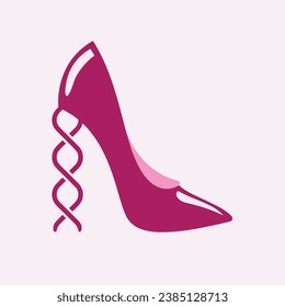 Icono de vector de zapatos de tacones altos, icono de glifo de zapatos para mujeres. Símbolo, ilustración del logo.Iconos vectores de zapatos de mujer aislados en fondo rosado.Diseño de calzado de moda.