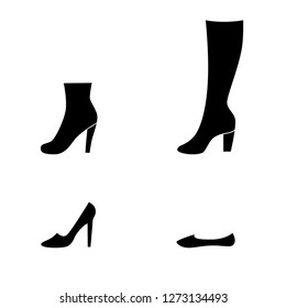 High heels, shoes, boots vector icon.