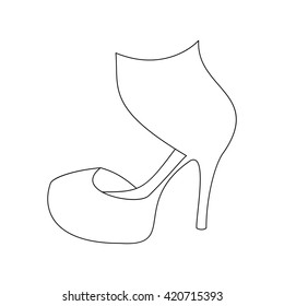 High heels shoes illustration. Woman shoes. Vector illustration