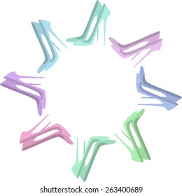 high heels shoes vector