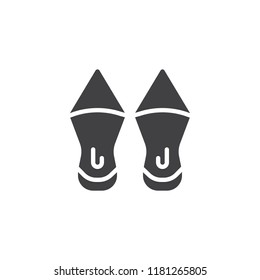 High heels shoes vector icon. filled flat sign for mobile concept and web design. woman shoe simple solid icon. Symbol, logo illustration. Pixel perfect vector graphics