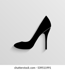 High heels shoes vector icon with  shadow
