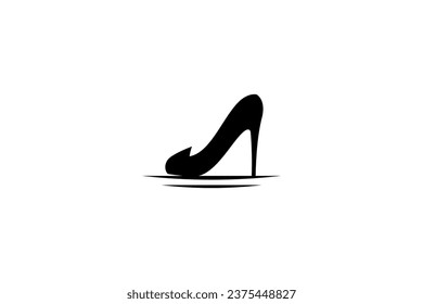 High heels shoes vector logo design