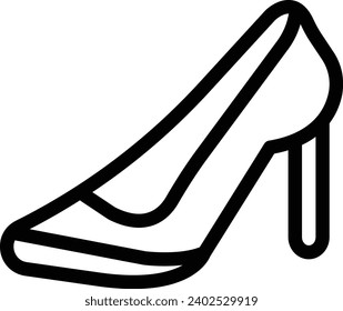 High heels single vector line icon 