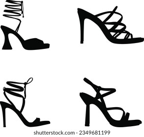 SVG de tacones altos, svg de zapatos, SVG de tacones altos