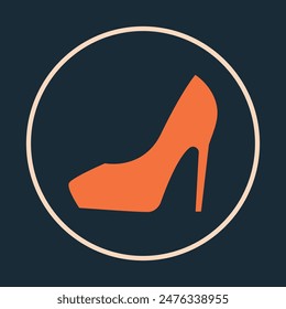 High heels symbol abstract beautiful dark blue background vector illustration design