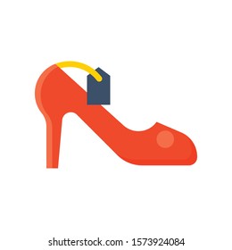 High heels vector, Black friday related flat style icon