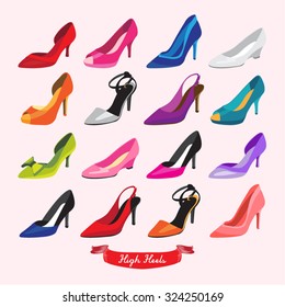 High Heels Vector Design Illustration