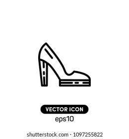 High Heels Vector Icon Illustration For Web And Mobile App.Ui/Ux.