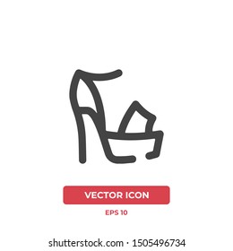 High Heels vector icon illustration. Ui/Ux. Premium quality.