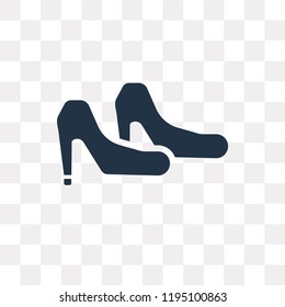 High heels vector icon isolated on transparent background, High heels transparency concept can be used web and mobile