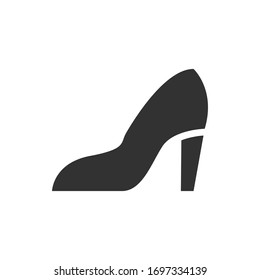 High heels vector icon on white background