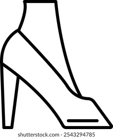 High Heels, Vektorgrafik, detailliertes Symbol