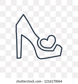 High heels vector outline icon isolated on transparent background, high quality linear High heels transparency concept can be used web and mobile