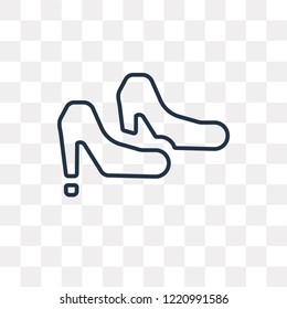 High heels vector outline icon isolated on transparent background, high quality linear High heels transparency concept can be used web and mobile