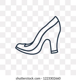 High Heels vector outline icon isolated on transparent background, high quality linear High Heels transparency concept can be used web and mobile