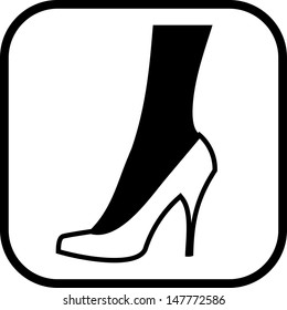 High Hill Shoe Vector icon