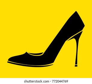 High hill shoes vector icon