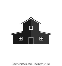 Diseño vectorial del icono de la plantilla de la casa alta