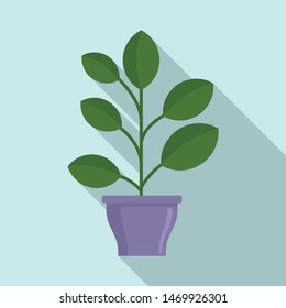 High houseplant icon. Flat illustration of high houseplant vector icon for web design