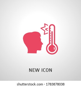 High Human Temperature icon. Vector illustration EPS 10.