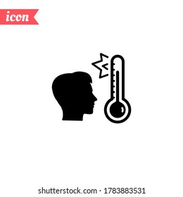 High Human Temperature icon. Vector illustration EPS 10.