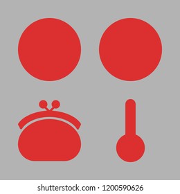 high icon set. vector set about purse, thermometer, fast forward and graduation icons set.