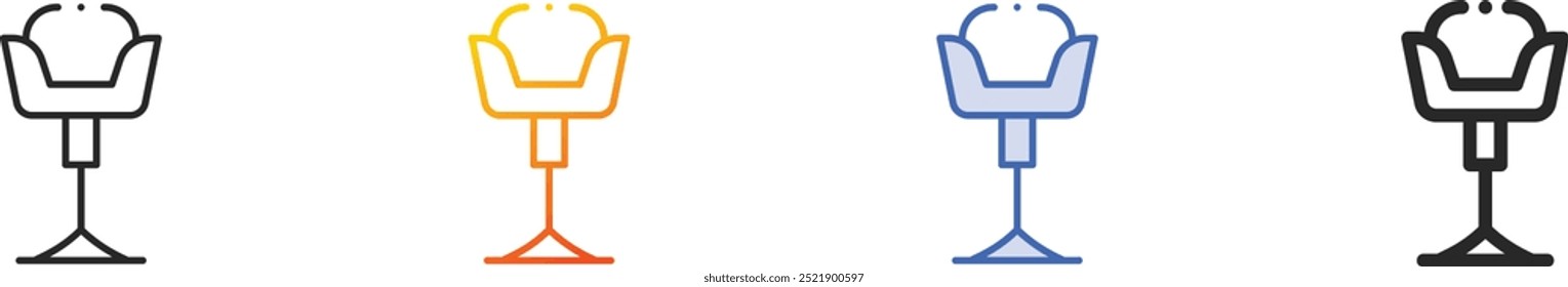 high icon.Thin Linear, Gradient, Blue Stroke and bold Style Design Isolated On White Background